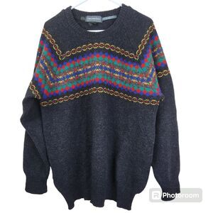 VTG Christopher Hayes Grandpacore Wool Knit Sweater XL Made in Scotland
